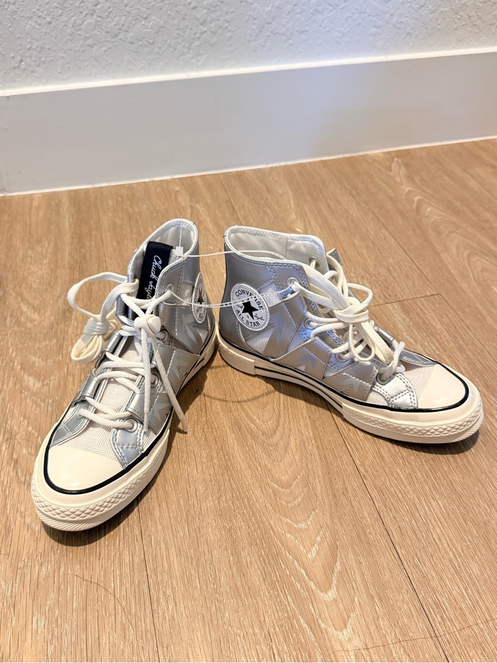 Converse Chuck Taylor All Star High Top Sneakers - Silver/White